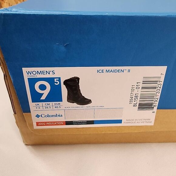 Columbia Size 9.5 Women’s Ice Maiden™ II Boot Black NWB - Picture 9 of 9